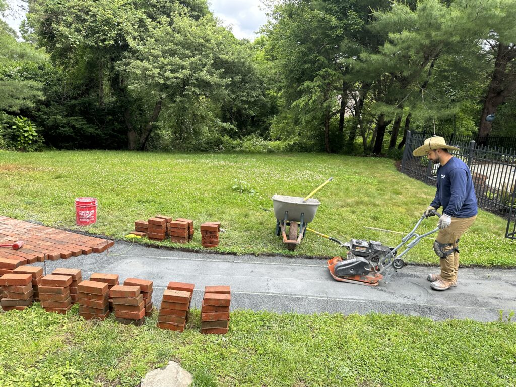 Brick walkway